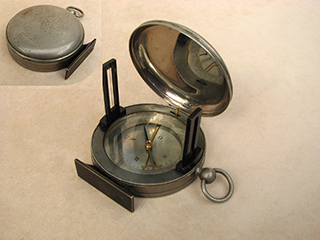Early 20th century full hunter cased pocket compass & clinometer